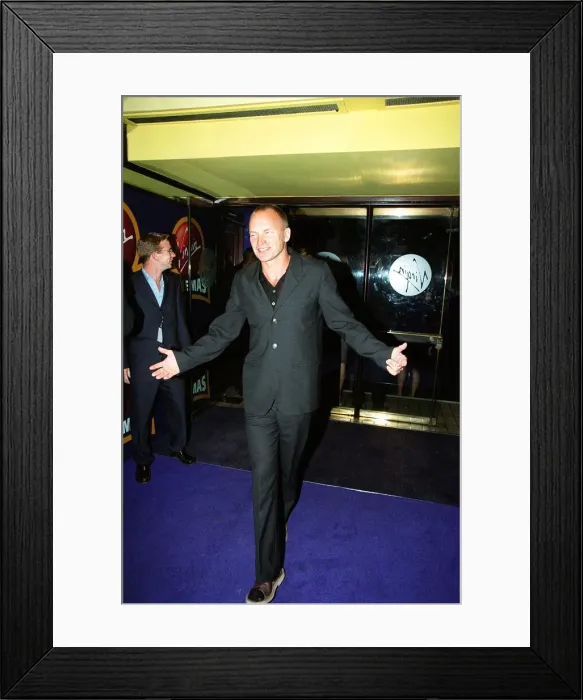 Framed Print : Sting Singer / Actor August 98 Arriving for the premiere of Lock Stock And Two Framed Print : Sting Singer / Actor August 98 Arriving for the premiere of Lock Stock And Two
