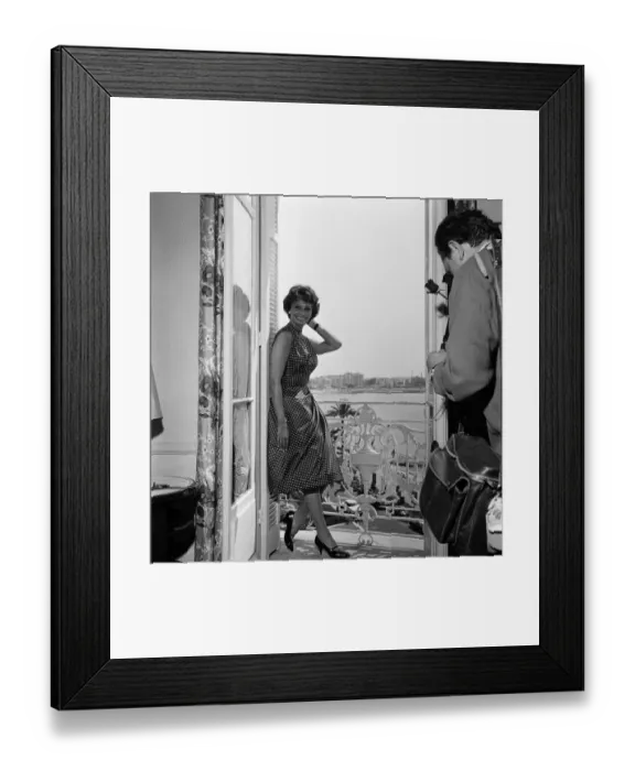 Framed Print : Sophia Loren at the Cannes film festival. May 1958