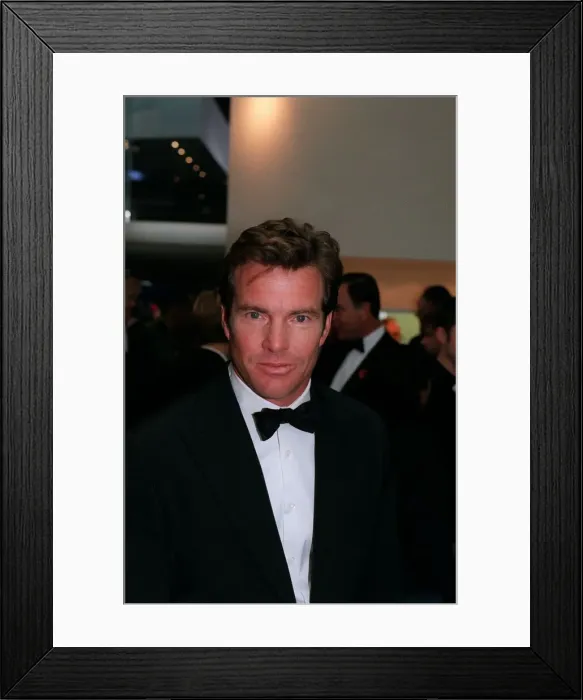 Framed Print : Dennis Quaid Actor November 98 At the Royal premiere in London