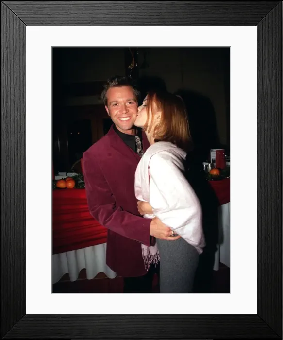 Framed Print : Darren Day television presenter December 1998 and Isla Fisher actress who have Framed Print : Darren Day television presenter December 1998 and Isla Fisher actress who have