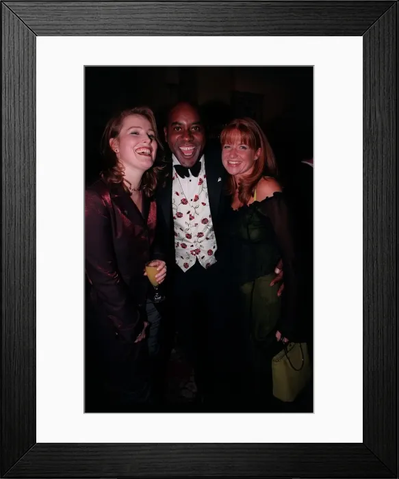 Framed Print : Ainsley Harriott TV Chef September 98 At the TV Quick Awards in london with Framed Print : Ainsley Harriott TV Chef September 98 At the TV Quick Awards in london with