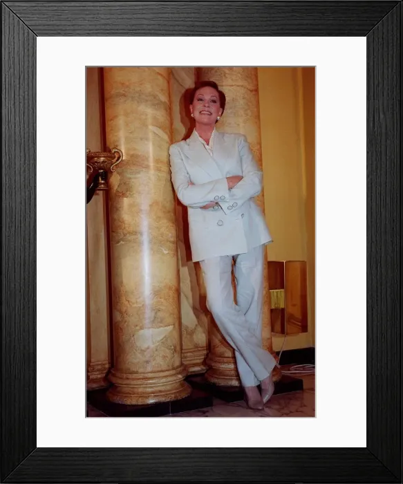 Framed Print : Julie Andrews Actress July 1998 With her Variety club award she was given by Framed Print : Julie Andrews Actress July 1998 With her Variety club award she was given by
