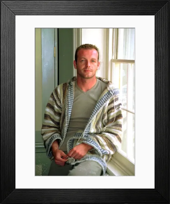 Framed Print : Hugo Speer Full Monty actor in Soho London June 1998
