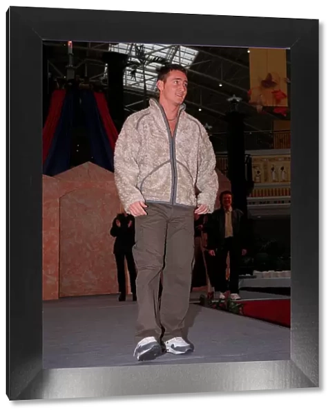 Will Mellor Actor October 98 On catwalk modeling clothes at a fashion show were tv