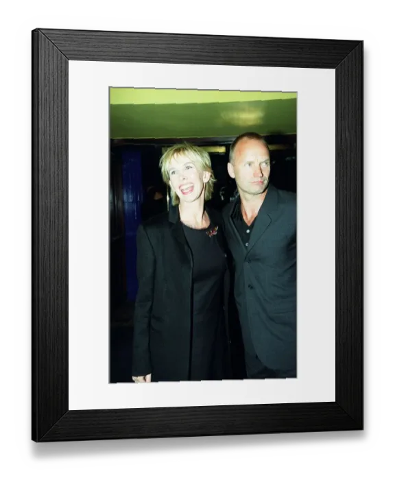 Framed Print : Sting Singer / Actor August 98 Arriving with his wife Trudi for the premiere of Lock Framed Print : Sting Singer / Actor August 98 Arriving with his wife Trudi for the premiere of Lock