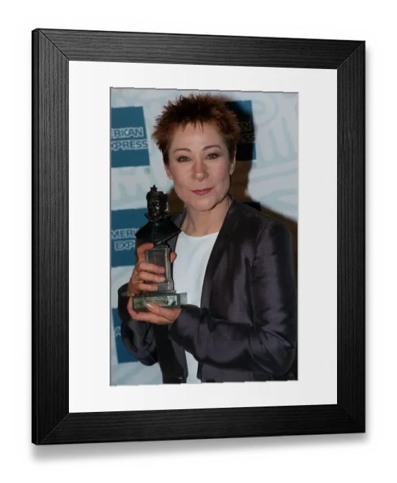 Framed Print : Zoe Wanamaker Actress February 98 Holding award Framed Print : Zoe Wanamaker Actress February 98 Holding award