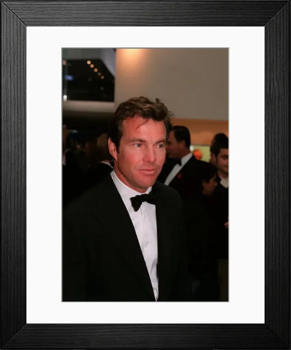 Framed Print : Dennis Quaid Actor November 98 At the Royal premiere in London