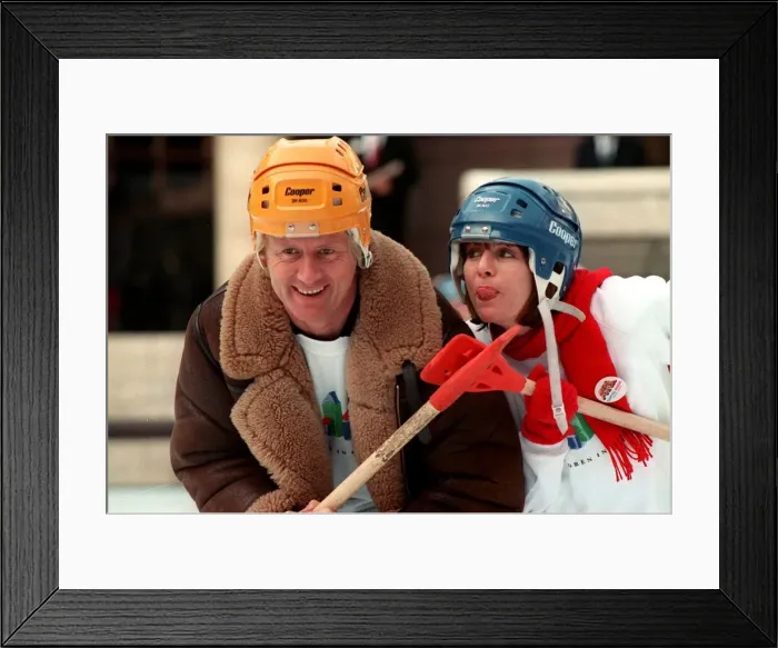 Framed Print : Chris Tarrant TV presenter Emma Nicholson actress Feb 90 at fund raising event for Framed Print : Chris Tarrant TV presenter Emma Nicholson actress Feb 90 at fund raising event for