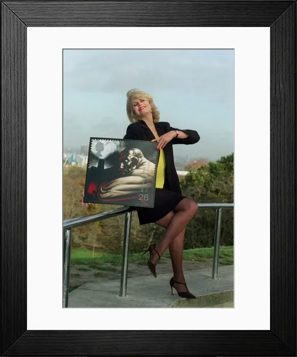 Framed Print : Joanna Lumley Actress November 98 Launching the new millennium stamp Framed Print : Joanna Lumley Actress November 98 Launching the new millennium stamp