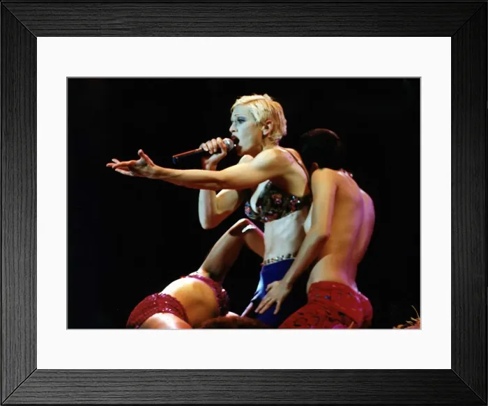 Framed Print : madonna the singer and actress sining at wembley Framed Print : madonna the singer and actress sining at wembley