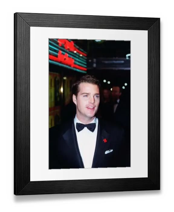 Framed Print : Chris O Donnell actor arrives for the film premiere of his new film In Love And War