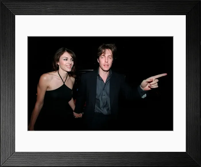 Framed Print : Liz Hurley Actress September 98 Arriving at San Lorenzo restaurant in london with