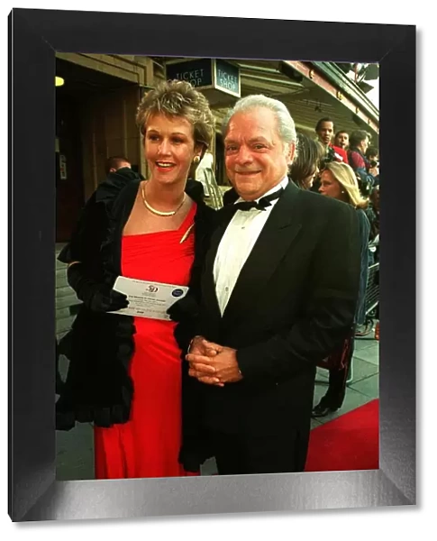David Jason Actor with his girlfriend Gill Hinchcliffe pictured arriving at the BAFTA