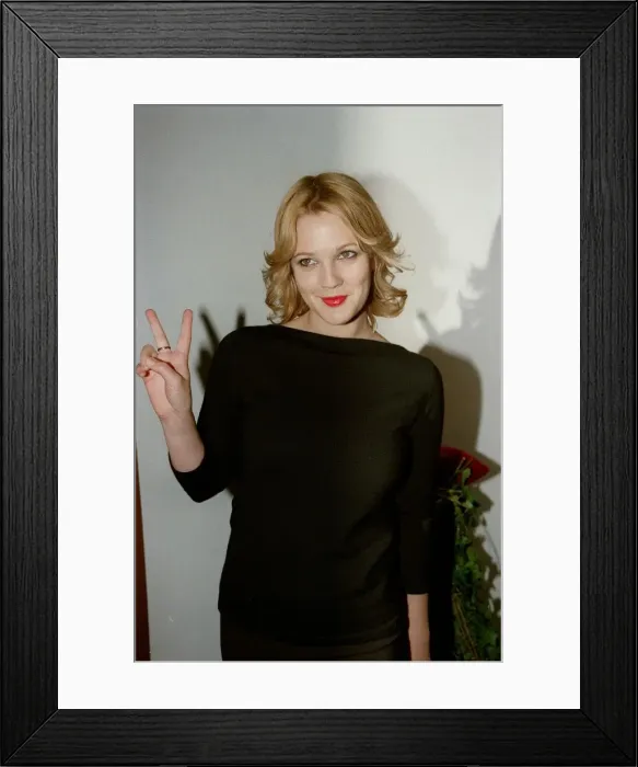 Framed Print : Drew Barrymore Actress September 98 Arriving for the premiere of her new film Framed Print : Drew Barrymore Actress September 98 Arriving for the premiere of her new film