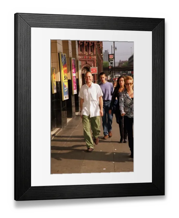 Framed Print : Jason Donovan May 1998 Actor Singer arriving at the Palace Theatre in Manchester where he Framed Print : Jason Donovan May 1998 Actor Singer arriving at the Palace Theatre in Manchester where he