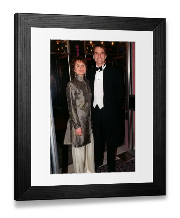 Framed Print : Jeremy Irons Actor April 98 With his wife Sinead Crusack at the premiere of Framed Print : Jeremy Irons Actor April 98 With his wife Sinead Crusack at the premiere of