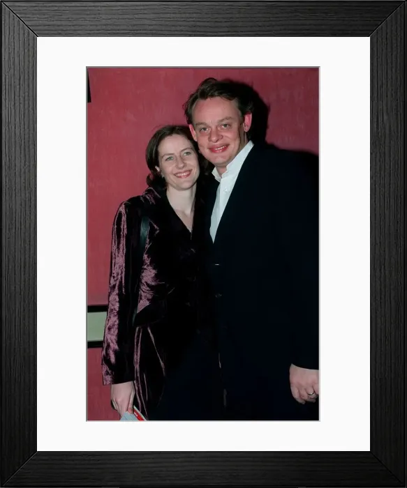 Framed Print : Martin Claunes Actor April 98 With his wifeLucy at the premiere of he Man In Framed Print : Martin Claunes Actor April 98 With his wifeLucy at the premiere of he Man In