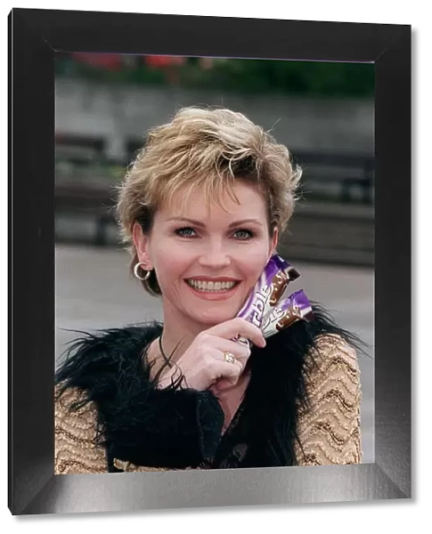 Fiona Fullerton Actress May 1998 Launching a new chocolate bar from Cadbury