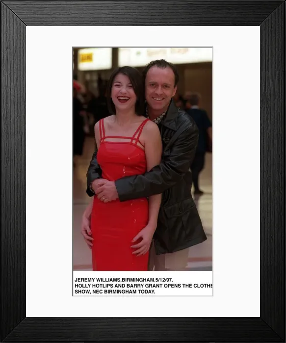 Framed Print : Holly Hotlips at the Clothes Show December 1997 at the National Exhibition Centre with Framed Print : Holly Hotlips at the Clothes Show December 1997 at the National Exhibition Centre with