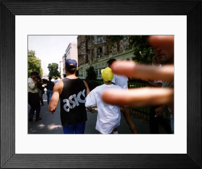 Framed Print : Madonna Singer Actress leaves her London Hotel and goes jogging in Hyde Park accompanied