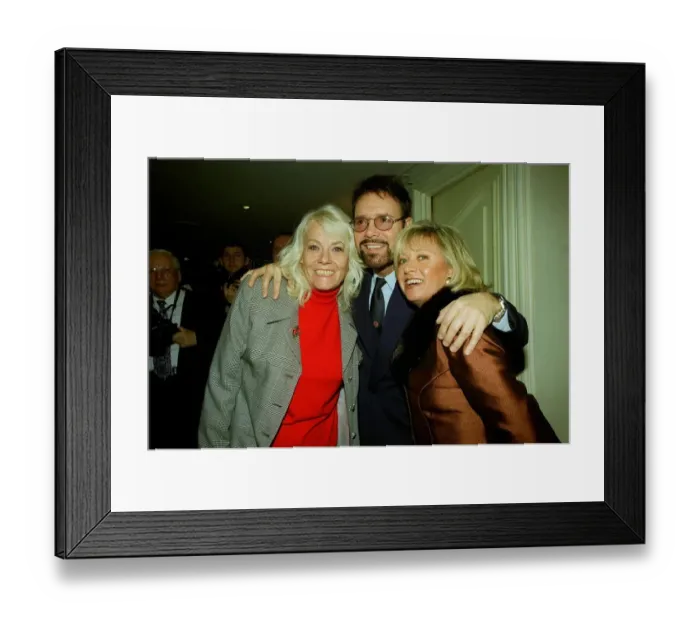 Framed Print : Singer Cliff Richard poses Eastenders actress Wendy Richard (left Framed Print : Singer Cliff Richard poses Eastenders actress Wendy Richard (left