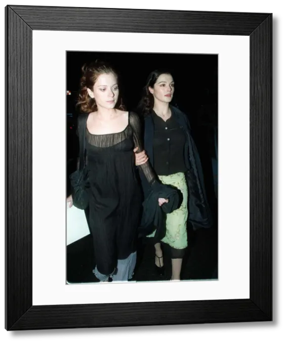 Framed Print : Anna Friel Actress and friend leaving Alberta Fenettis store in Sloane Street, London