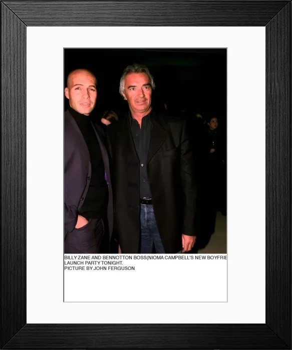 Framed Print : Billy Zane actor with Bennotton Boss model Naomi Campbell Framed Print : Billy Zane actor with Bennotton Boss model Naomi Campbell
