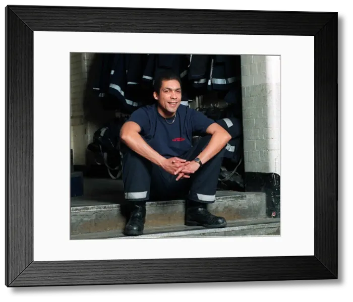 Framed Print : Ben Onwukwe Actor - from the Television Programme Londons Burning Framed Print : Ben Onwukwe Actor - from the Television Programme Londons Burning