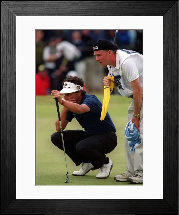 Framed Print : Van Der Velde golfer at the British Open Golf July 1999 Championship at Carnoustie
