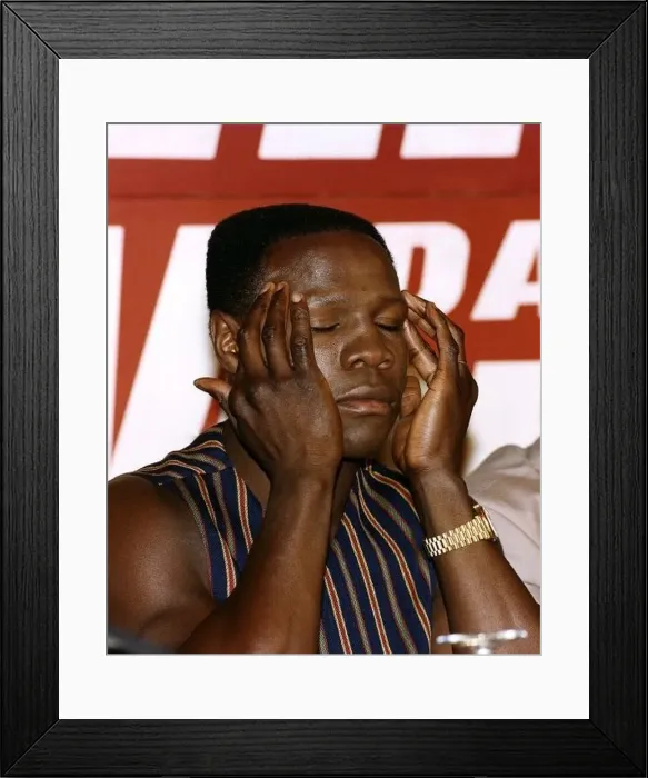 : Chris Eubank Boxing at a press conference : Chris Eubank Boxing at a press conference