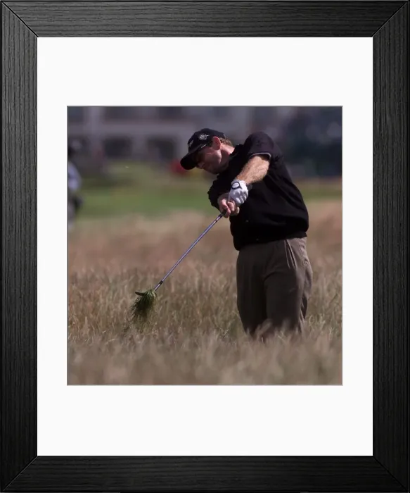 Framed Print : Rodney Pampling plays out of the rough July 1999 on the 17th hole Framed Print : Rodney Pampling plays out of the rough July 1999 on the 17th hole