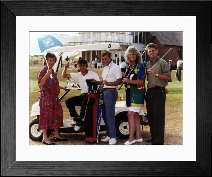 Framed Print : Mary Rimell smiling after raising eight thousand pounds for two charities by playing golf Framed Print : Mary Rimell smiling after raising eight thousand pounds for two charities by playing golf