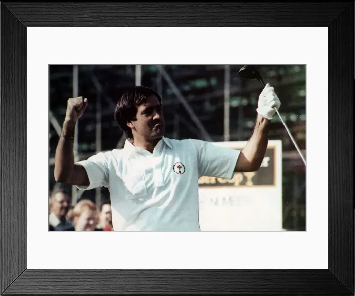 Framed Print : Seve Ballesteros golf player playing in the Ryder Cup at the Belfry September 1989