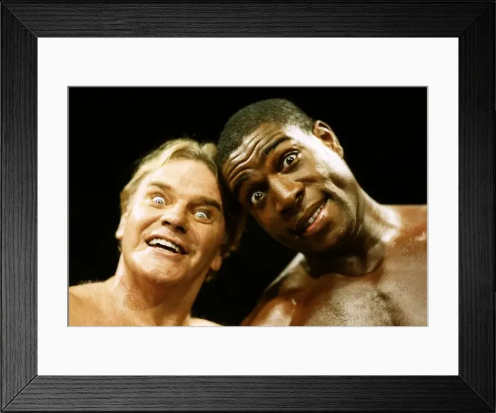 Framed Print : Frank Bruno ex heavyweight boxing world champion and comic Freddie Starr