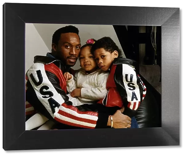 Nigel Benn Boxer with his children Sade and Dominic