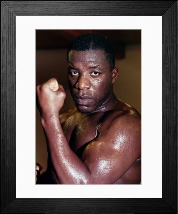 Framed Print : Gary Mason Boxing Heavywieght boxer flexing his arm muscles Framed Print : Gary Mason Boxing Heavywieght boxer flexing his arm muscles