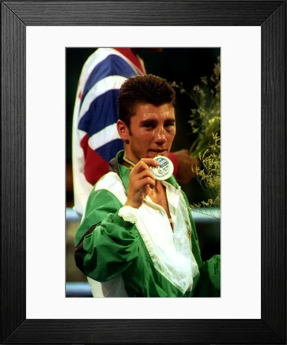 Framed Print : Wayne McCulloch wins silver in the Bantam Weight Boxing Framed Print : Wayne McCulloch wins silver in the Bantam Weight Boxing
