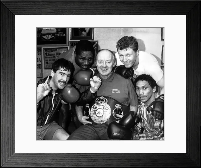 Framed Print : Barney Eastwood Boxing Promoter is being nominated by the WBA for Framed Print : Barney Eastwood Boxing Promoter is being nominated by the WBA for
