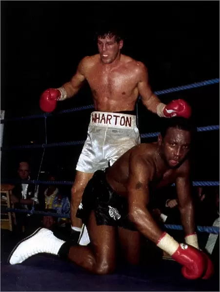 Nigel Benn Boxer middleweight champion of the world during his fight with Henry Wharton