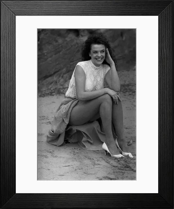 Framed Print : Nicola Reed actress sitting Feb 90 A©Mirrorpix Framed Print : Nicola Reed actress sitting Feb 90 A©Mirrorpix