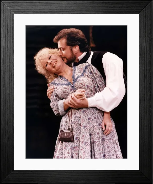 Framed Print : Petula Clark singer actress with Clive Carter actor in a scene from the play Someone Like Framed Print : Petula Clark singer actress with Clive Carter actor in a scene from the play Someone Like