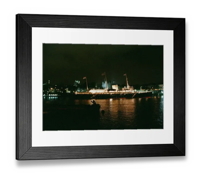 Framed Print : Ships Royal Yacht Britannia moored at Tower Bridge in London November 1997 Framed Print : Ships Royal Yacht Britannia moored at Tower Bridge in London November 1997