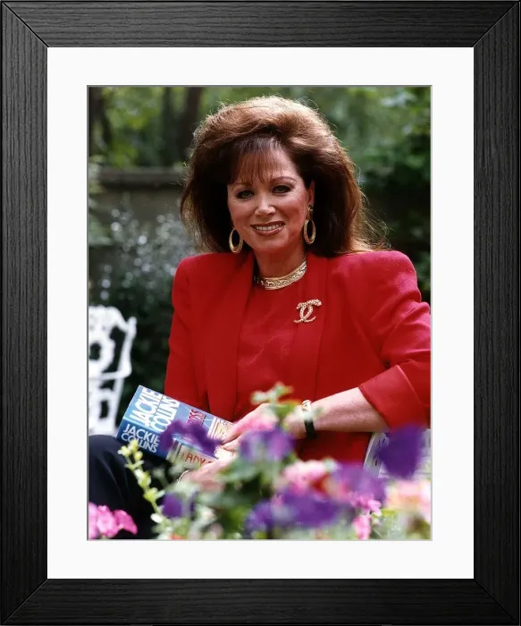 Framed Print : Jackie Collins Author of best selling books and sister of Actress Joan Collins Framed Print : Jackie Collins Author of best selling books and sister of Actress Joan Collins