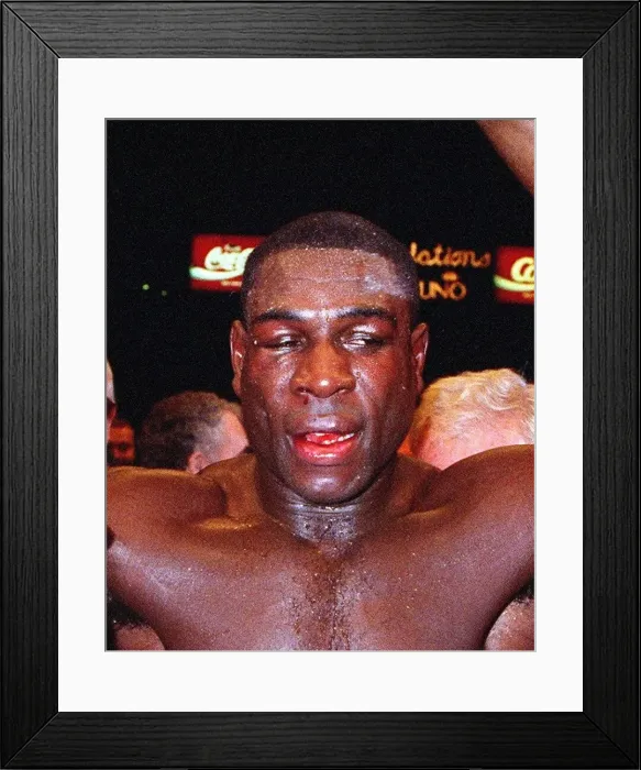 Framed Print : Frank Bruno after his World title fight against Oliver McCall For The WBC heavyweight Framed Print : Frank Bruno after his World title fight against Oliver McCall For The WBC heavyweight