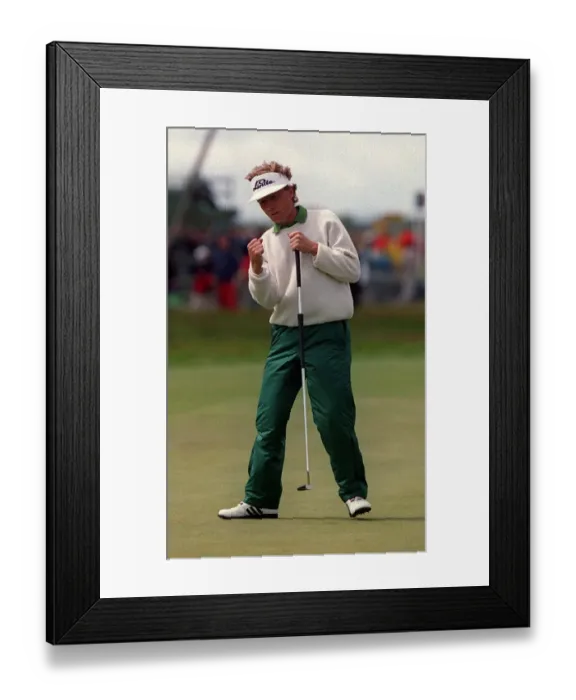 Framed Print : Bernhard Langer after sinking a putt. July 1999 Carnoustie, Scotland Framed Print : Bernhard Langer after sinking a putt. July 1999 Carnoustie, Scotland