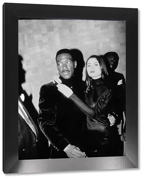 Eddie Murphy Actor  /  Comedian with actress Charlotte Lewis star of the Golden Child
