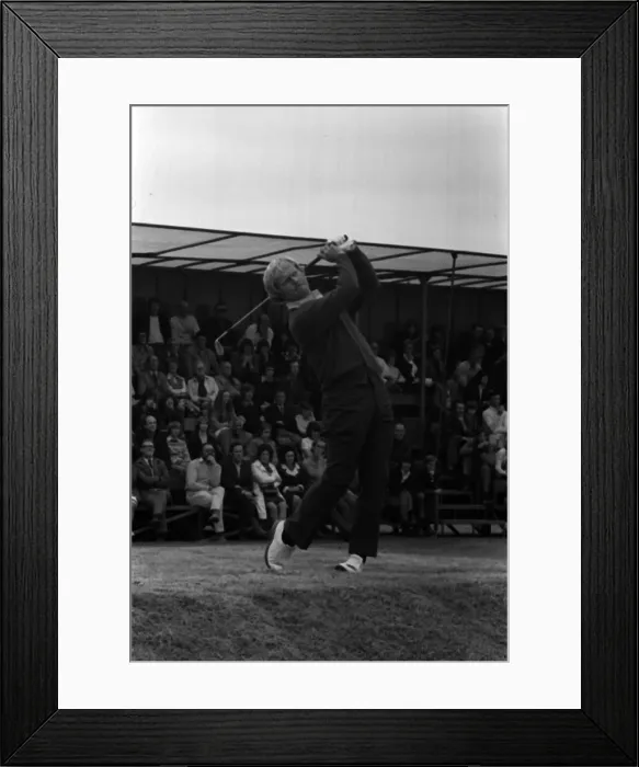 Framed Print : Jack Nicklaus golfer 1974 golf clinic playing shot Framed Print : Jack Nicklaus golfer 1974 golf clinic playing shot