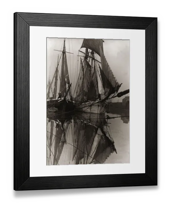 Framed Print : Cardiff Docks January 1936 The Windjammer looks a sorry sight with no wind