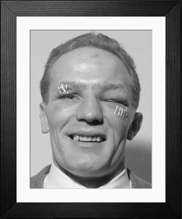 Framed Print : Henry Cooper seen here at the Variety Club luncheon just days after his title fight