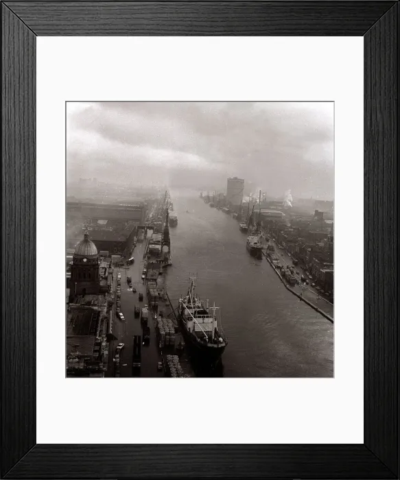Framed Print : Dockside in Dublin Ireland - 1969 Framed Print : Dockside in Dublin Ireland - 1969